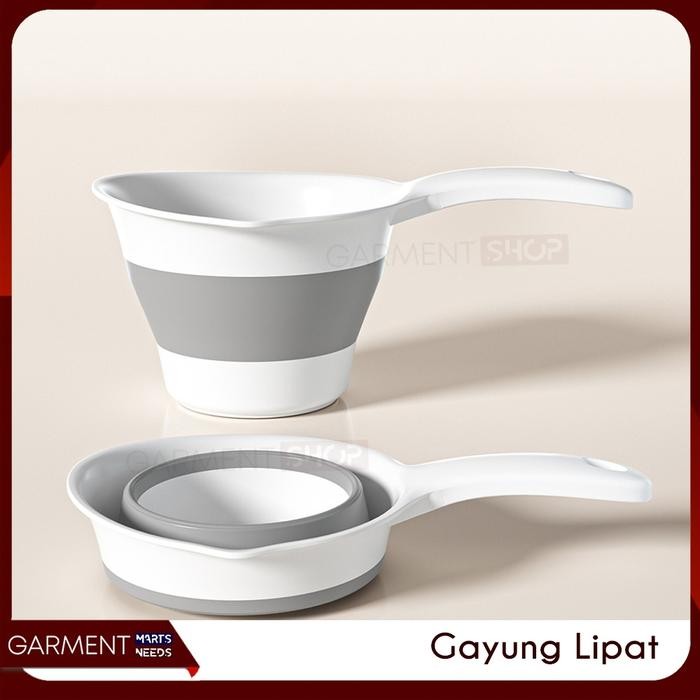 Gayung Mandi Lipat Silikon Portable Ember Air Traveling Gayung Camping Fodable Multifungsi