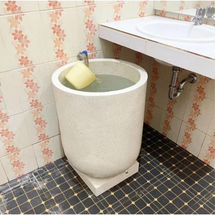 Bak Mandi Teraso Kapsul Granit + Tatakan