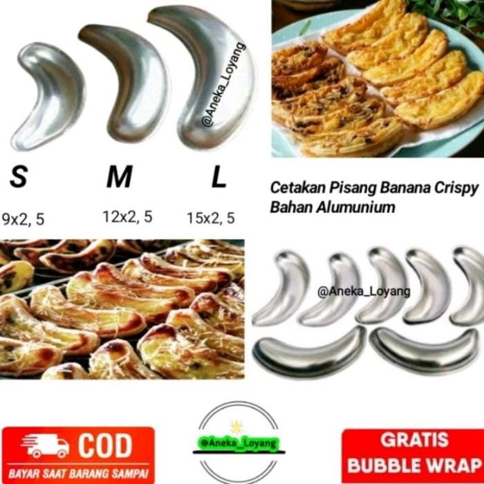 ID'' CETAKAN PISANG CRISPY 10PCS / CETAKAN BANANA MILK CRISPY / BANANA CAKE