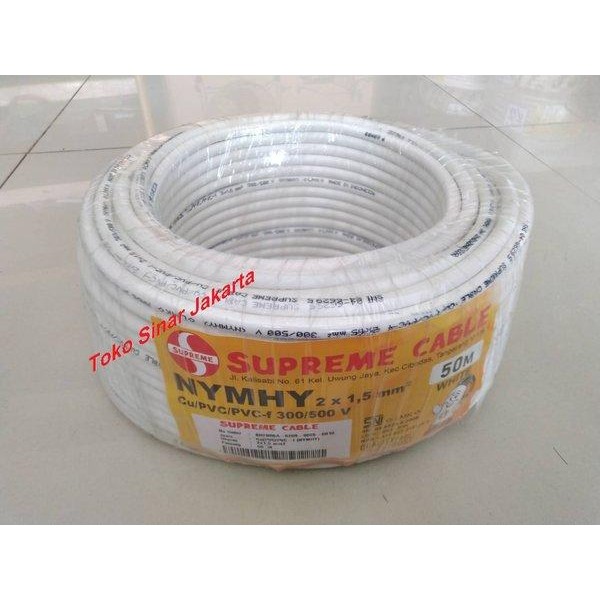 Kabel Serabut Nymhy 2X1.5 Kabel Nymhy 2X1,5 Supreme Perroll 50M