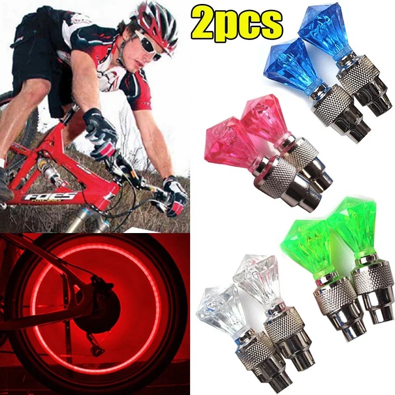 IMPORT 2PcsNeon Bicycle Spoke Lights Bicycle Wheel Lights With Battery For Mountain Road Bike
