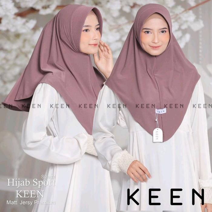 (Allthebest) KEEN HIJAB INSTAN BERGO INSTAN M L MATT JERSEY PREMIUM ORI BY KEEN Kerudung Panjang