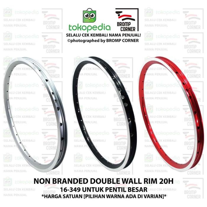 SIAPKIRIM NON BRANDED 20 HOLE DOUBLE WALL RIM 16 INCH 349 - ALLOY READY STOCK