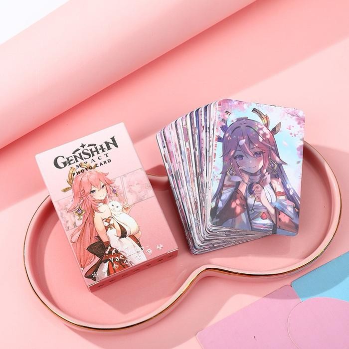 

(50 Lembar) Genshin Impacttt Photocard HOLOGRAM PC Kartu Foto Koleksi Fans