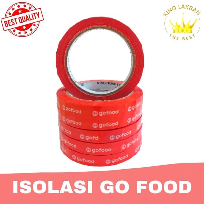 Lakban GoFood Merah 12mm 72yard Isolasi GoFood Merah Termurah