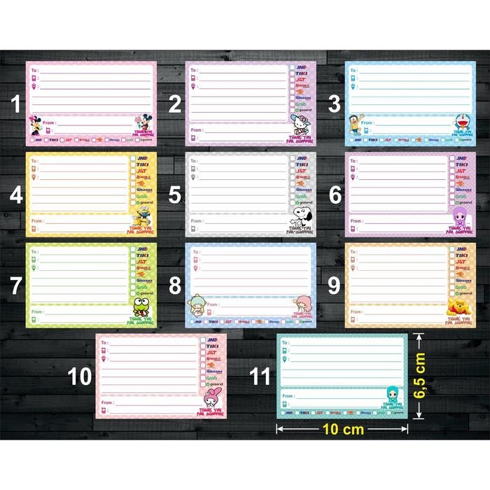 

100 pcs Stiker Label Pengiriman Sticker Online Shop (Karakter Kartun)