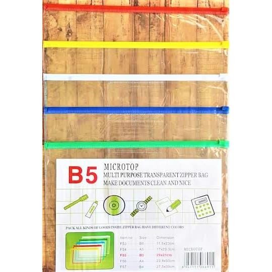 

ZIP BAG B5 MULTI PURPOSE KANTONG SLETING SERBAGUNA MAP PLASTIK ZIPPER