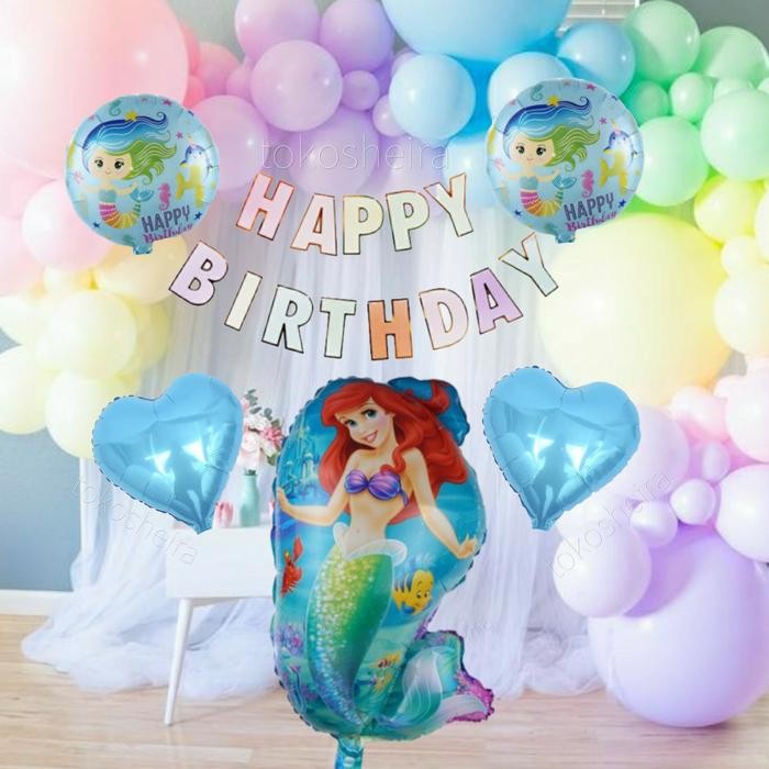 

Terlaris Paket Balon Happy Birthday Little Mermaid Ariel Set Ulang Tahun Duyung SALE