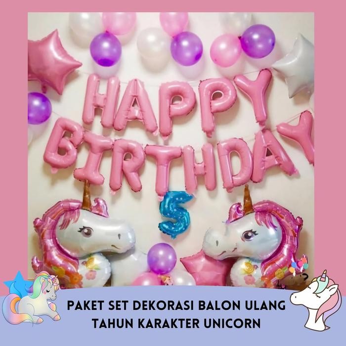 

Terlaris Paket Set Dekorasi Balon Ulang Tahun Karakter Unicorn SALE