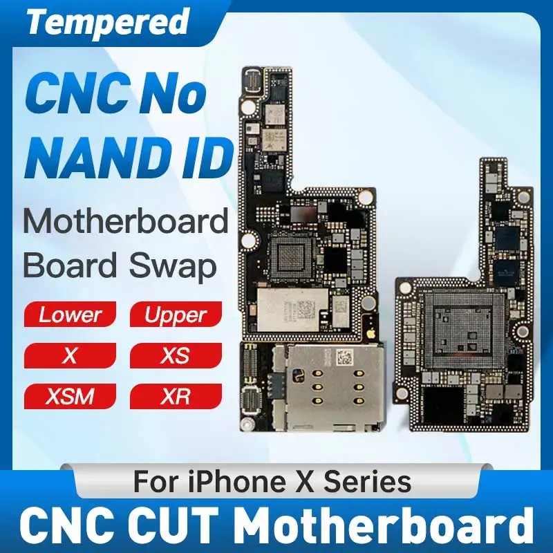 CNC CUT Motherboard For iPhone X XS XS Max XR Drill CPU Baseband Mainboard Upper Lower CPU Logic boa