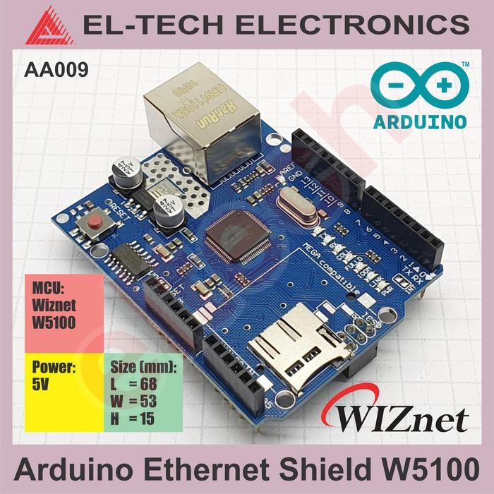 ARDUINO Module Shield Ethernet W5100