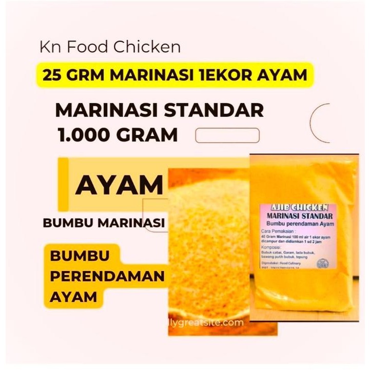 

Vanilla.storee Tepung Bumbu Rendaman Marinasi Ayam Goreng / Fried Chicken -1000 Gram
