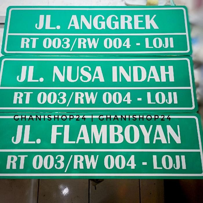 

Promo! Plang Nama Jalan Ukuran Panjang 50Cm Alumunium Plat