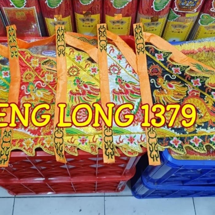 Panji Bendera Naga Taiwan Bordir Halus 5 Warna