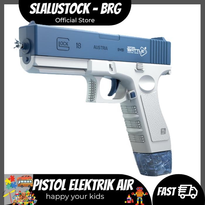 Rrady  Mainan Anak Tembak tembakan air GLOK Water Gun Rechargeable 500mAh