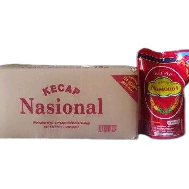 

1 Dus Kecap Nasional Refill Pouch 520ml isi 12 pcs Kecap Manis Masakan Kedelai Hitam Saus Makanan
