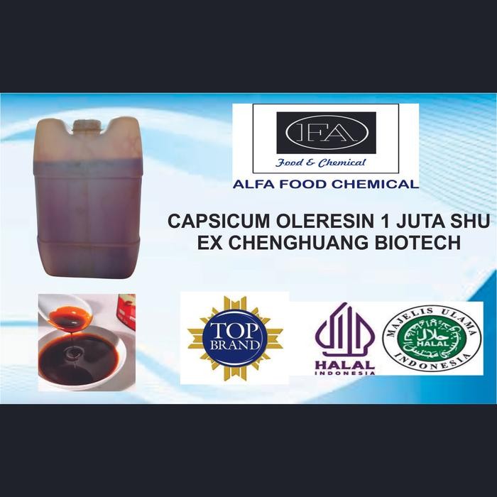 

EKSTRA CABAI/ MINYAK CABAI/CAPSICUM OLEORESIN KEPEDASAN 1 JUTA SHU OS (Oil Soluble ) PACKINGAN 1 KG