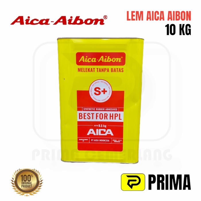 LEM AICA AIBON 7 S+ 10 KG Lem Kuning HPL Kayu Karet Busa Kulit