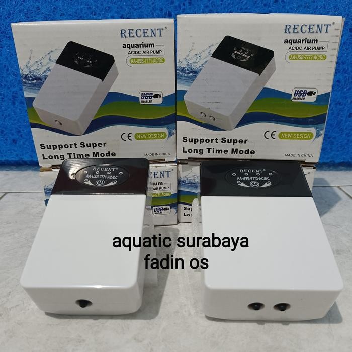 AERATOR AIR PUMP AQUARIUM AC DC USB 1/2 LUBANG RECENT AA 7771/ AA 7772 - AA USB 7771