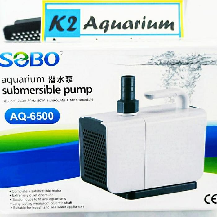 SOBO AQ 6500 POMPA FILTER 80W 4000 LITER KOLAM KOI HIDROPONIK NOT 106
