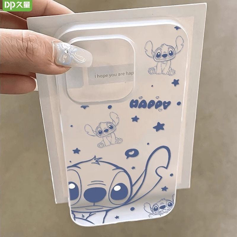 Gambar Garis Kartun Stitch Couple Casing Infinix  10 Plus  60Pro Plus hot 60i Smart 9 Note 50 Pro I 