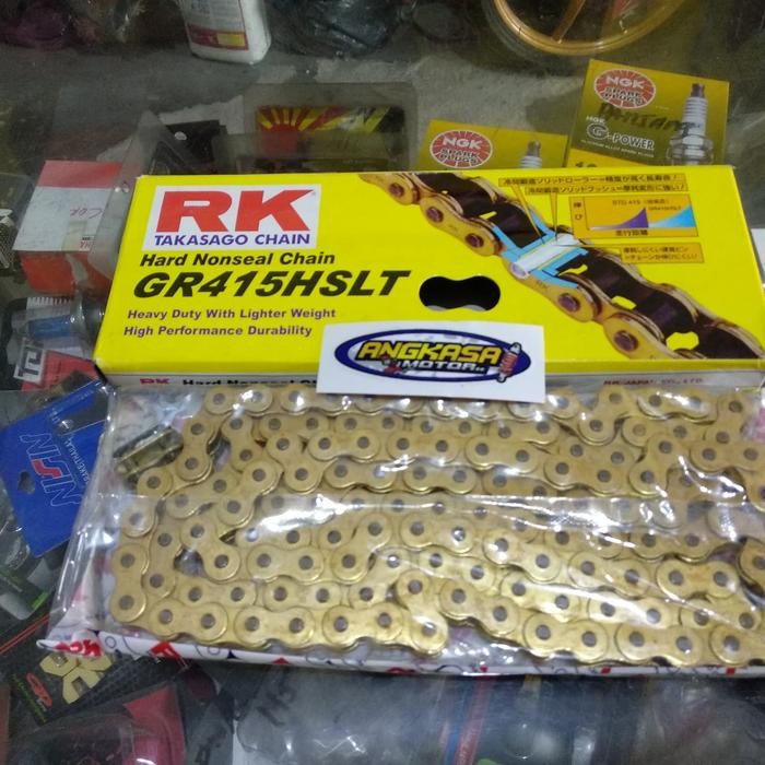 Rantai Racing Rk Takasago Chain 415Hslt-130L Kualitas Sudah Terbukti
