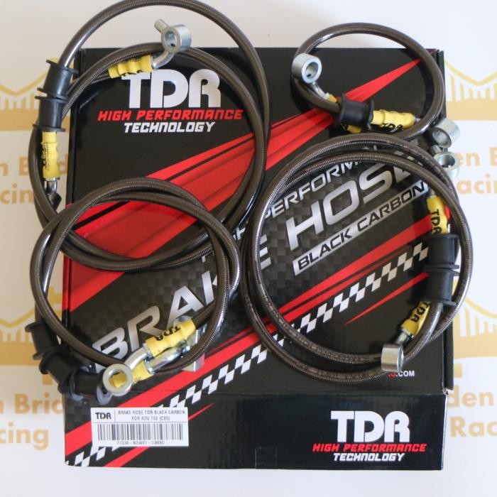 Selang Rem Adv Cbs Carbon Black Tdr Racing Depan Belakang