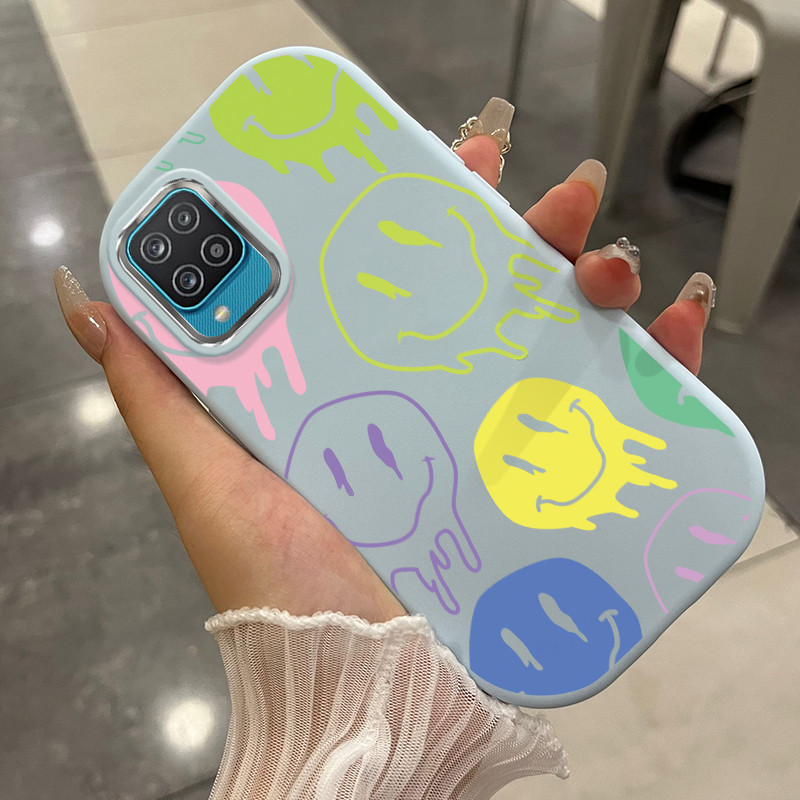 Casing Hp Untuk Samsung Galaxy A12 4G A12 5G F12 M12 A13 Case Casing Tas Emoji Alien pola HP Kesing 
