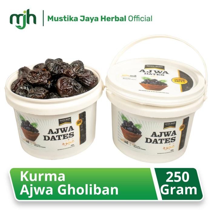 

TERMURAH Kurma Ajwa Gholiban Super Premium Kemasan Ember 250Gr I Kurma Nabi READY STOCK