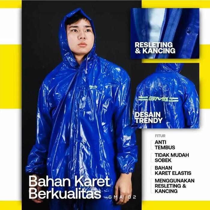Jas Hujan Gma 2/Jas Hujan Karet Gma Rubber Gma/Mantel Hujan Gma Versi -Gratisongkir