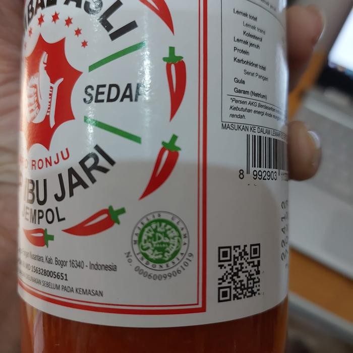 

1 Dus Isi 12 Botol Sambel Asli Cap Ibu Jari / Jempol 600 Ml