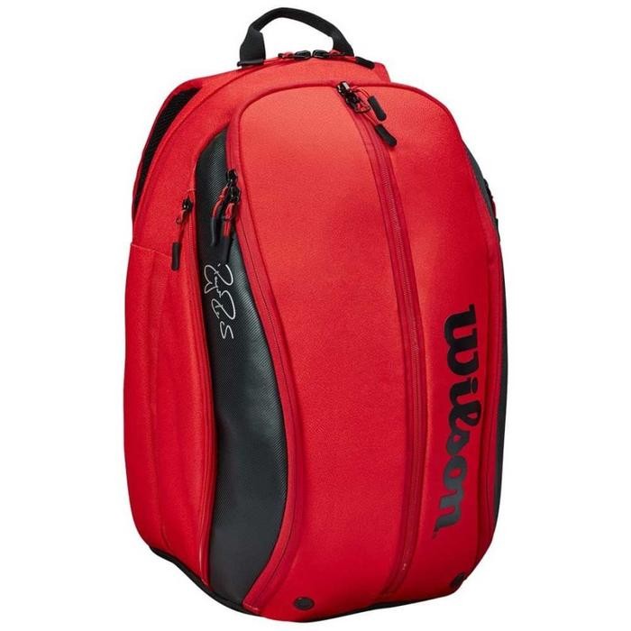 Tas Tenis Wilson Roger Federer Dna 12 Pack Black Red Tennis Raket Bag Terbaru