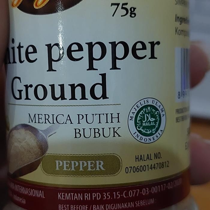

Jay'S White Pepper Whole / Ground / Lada Putih Biji / Bubuk 75 80 Gram