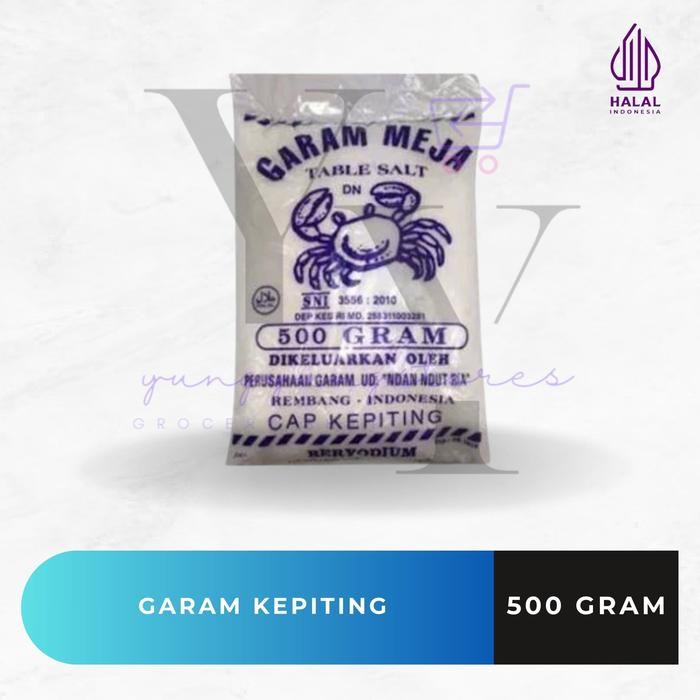 

Garam Meja Cap Kepiting 500 Gram