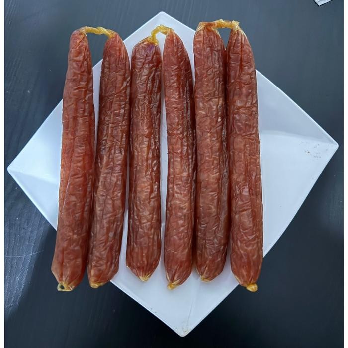 

Lapchong / Lapchiong / Sosis Babi Cap Kelelawar Malaysia Isi 5 Batang / 500 Gram / 1 Kg