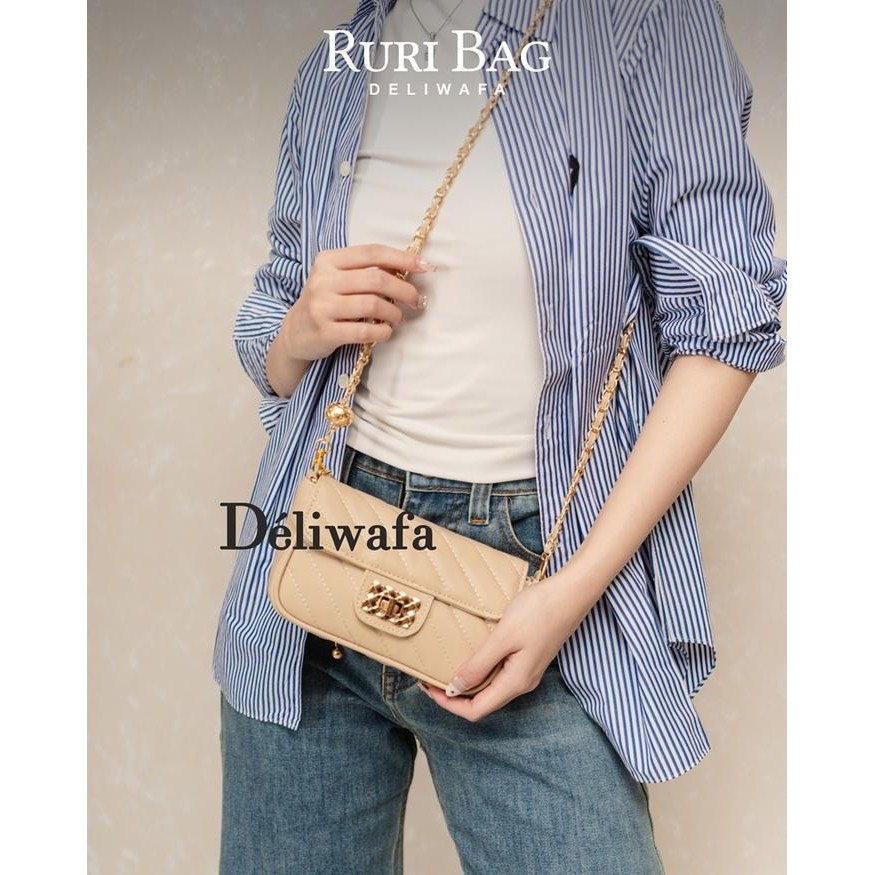 

QF376 [Beli Lokal] Deliwafa - Tas Fashion Slingbag Premium Wanita Selempang Ruri CUCI GUDANG