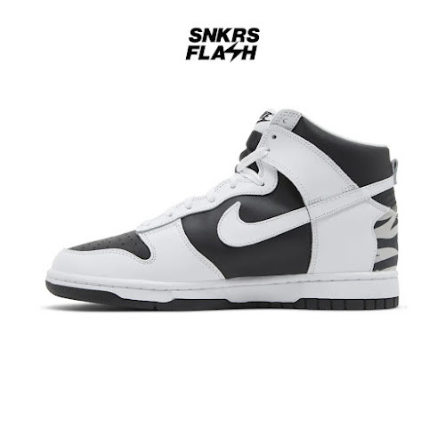 NIKE DUNK HIGH LX BLACK WHITE Sepatu Sneakers Wanita - DZ7327001 - Size 38.5