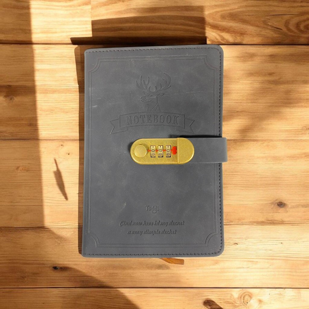 

Toolip Toddi Buku Jurnal Leather Notebook Diary 80GSM 265 Halaman with Lock - TD-A5