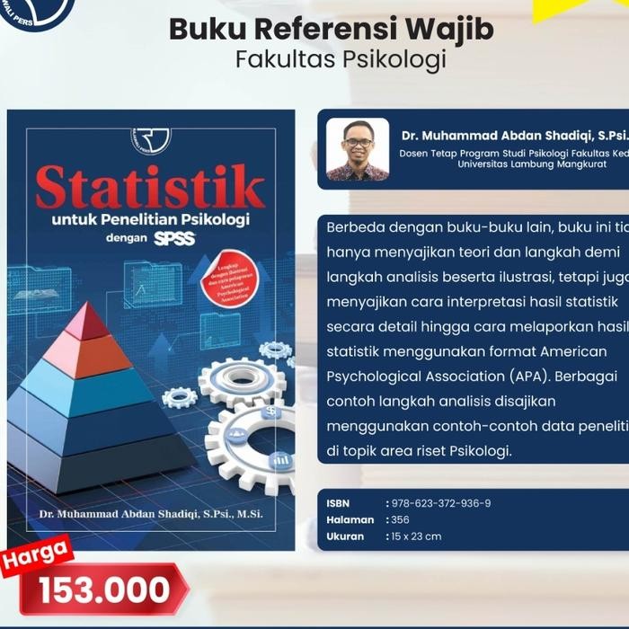 

SALE !!! STATISTIK UNTUK PENELITIAN PSIKOLOGI DENGAN SPSS MUHAMMAD ABDAN ORIGINAL READYY