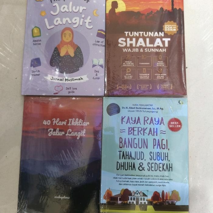 

SALE !!! PAKET 4 BUKU THE POWER OF JALUR LANGIT KAYA RAYA BERKAH BANGUN PAGI TAHAJUD SUBUH DHUHA DAN