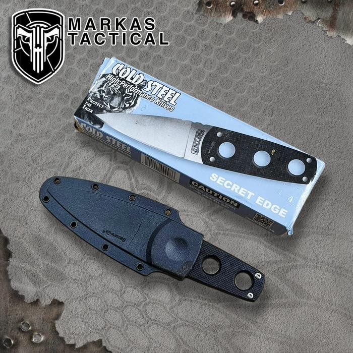 Pisau kalung mini silver cool steel pisau berburu pisau camping Alat kemping pertahanan diri pisau