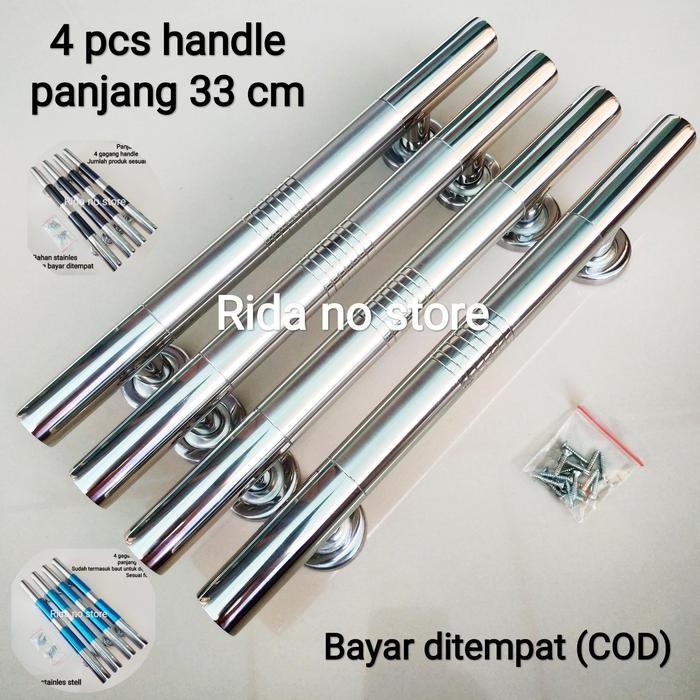 Paket 4 handle Pegangan pintu rumah minimalis 33 cm ng 2 pintu hendle stainles *
