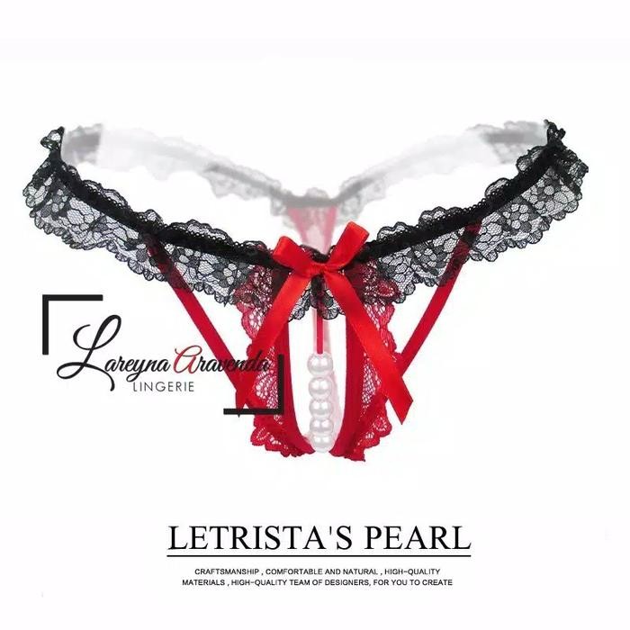 Celana Dalam Lace Open Crotch Sexy Model Lestrista'S Pearl Cd010
