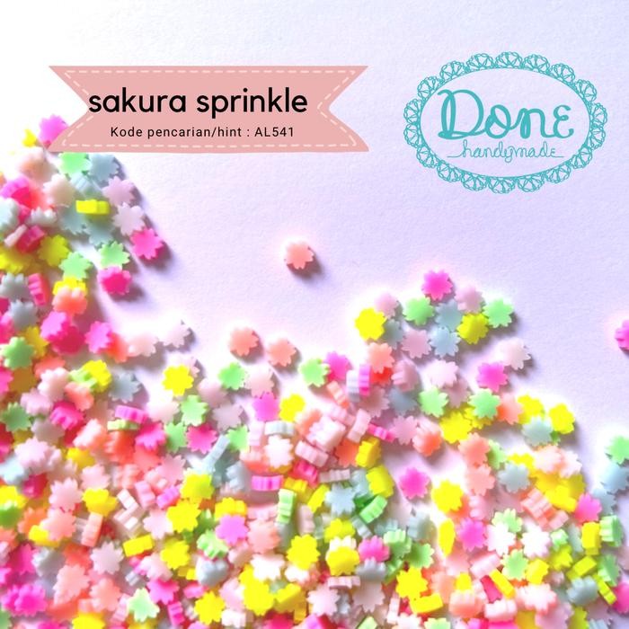 

done handymade sprinkle cherry blossom flower lucky rainbow AL541