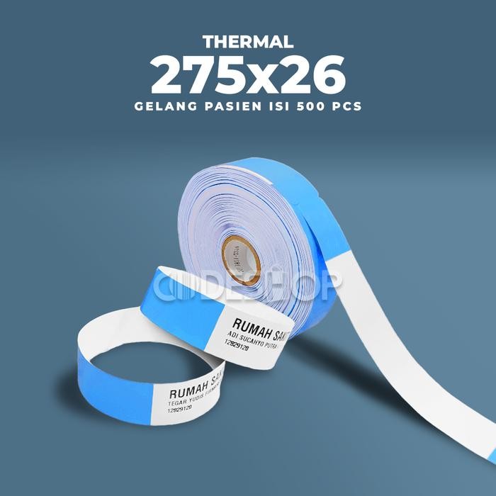 

Label Direct Thermal Biru 275x26mm / 275x26 / 275 x 26 mm Core 1 Inch