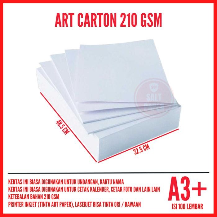 

Art Carton 210 gsm A3 Plus isi 100 lembar / Art Carton A3+ 210gr