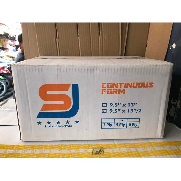 

Kertas Continuous Form SJ 9.5 x 13/2 5 ply