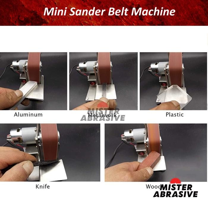 Murah Mesin Amplas Belt 10X330 30X330 Mm Electric Mini Sanding Machine Multifunctional Sander
