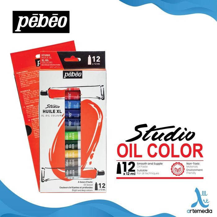 

Stok Baru Cat Minyak Pebeo Studio Oil Paint 12x12ml Tube Set