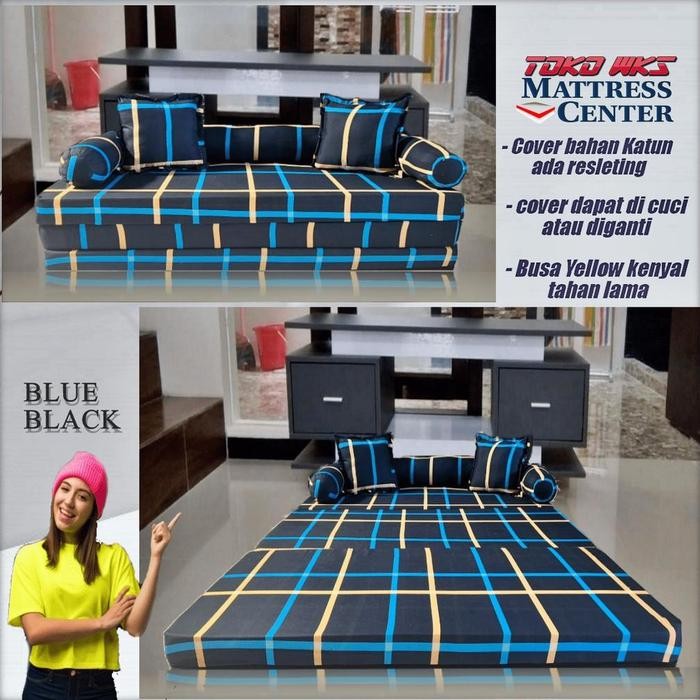 Sofa Bed Lipat Sofabed Kasur Duduk Sova Sopa Tidur Ukuran 140X180X10Cm Pasti Ori